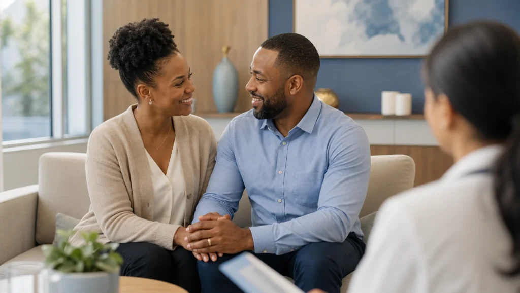 Couple at a fertility consultation at FIRM in Jacksonville